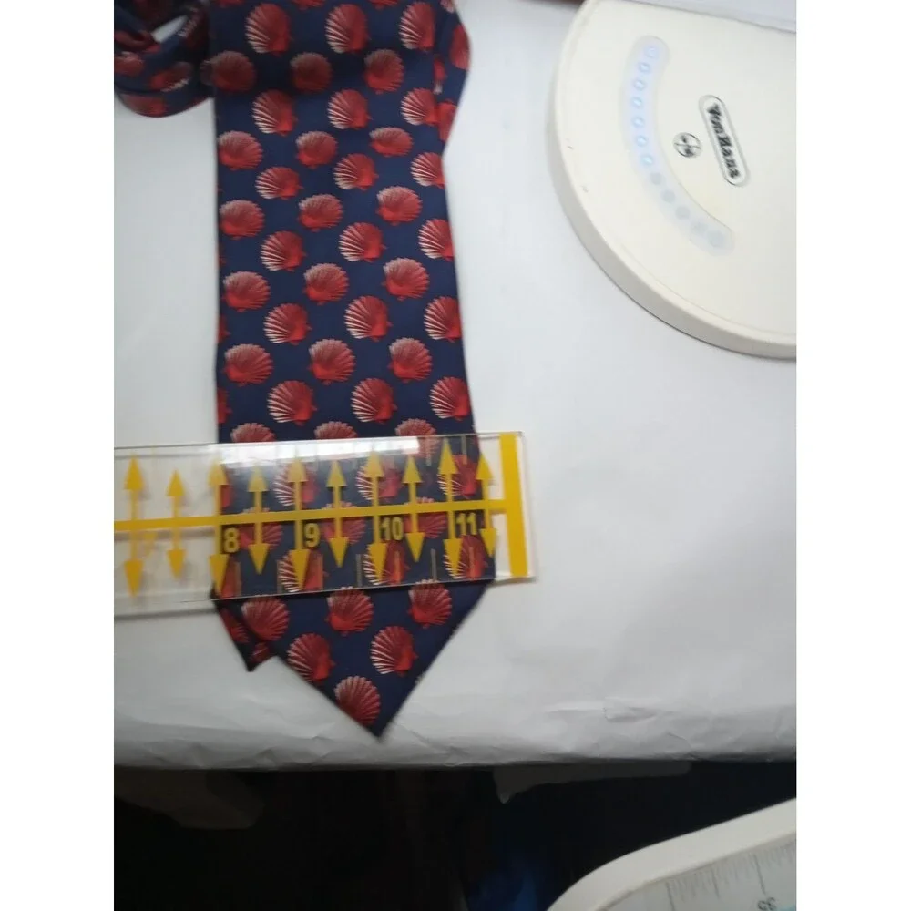Gucci Men's Tie 100% Silk Blue W Red 🐚 Italy Made Designer Necktie